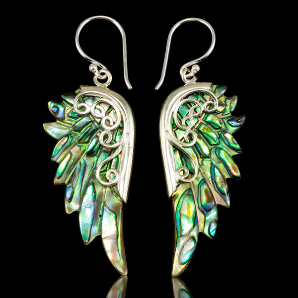 <span>ETA-010<span>: </span></span>Adelina Wings - Abalone Shell in Silver