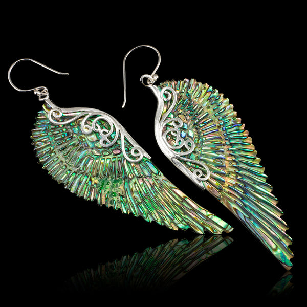 <span>ETA-018<span>: </span></span>Ethereal Wings - Abalone Shell in Silver