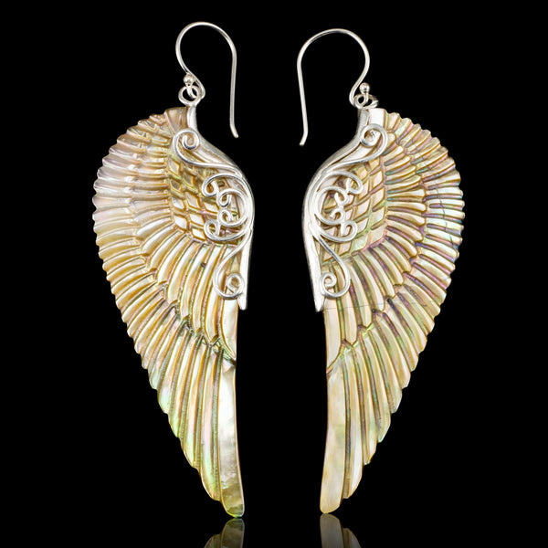 Ethereal Wings - Pink Shell in Silver